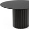 Homeroots 52" Black Solid Wood Pedestal Base Round Top Dining Table 721032 - alternate 3
