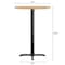 Flash Furniture Bennett 30 in Round Solid Wood Indoor Tabletop in Natural with 22 in x 22 in Bar Height GSF-RD30-NAT-T2222B-GG - alternate 4