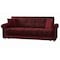 Homeroots 89" Burgundy Chenille Convertible Futon Sleeper Sofa And Toss Pillows With Storage 607148 - alternate 4