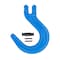 Mytee Products 3/8 in G100 Clevis Foundry Hook WLL 8800 LBS for Towing Lifting & Rigging FH38-G100 - alternate 1