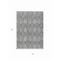 Homeroots 5' X 8' Gray Ivory And Navy Blue Floral Medallion Washable Indoor Outdoor Area Rug 614588 - alternate 4