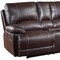 Homeroots 76in Brown Faux Leather Manual Reclining Love Seat With Storage 329410 - alternate 2