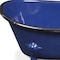 Homeroots 3" Blue Metal Hand Painted Decorative Tub Tabletop Sculpture 399648 - alternate 5