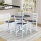 Whitewood Industries Extension Dining Tables, 45 in L, 38 in H, Parawood, 5 Piece Set K05-42DPT-27-S402-4 - alternate 2