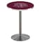 Holland Bar Stool Co 36" Stainless Steel Texas A&M Pub Table, 36" dia. Top L214S3636TexA-M - alternate 1