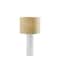 Homeroots 24" White Ceramic Cylinder Table Lamp With Beige Drum Shade 524626 - alternate 1