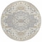 Homeroots 8' Beige Ivory And Gray Round Oriental Washable Indoor Outdoor Area Rug 596610 - alternate 4
