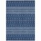 Homeroots 10' X 14' Navy Blue And Denim Blue Tribal Washable Indoor Outdoor Area Rug 582577 - alternate 4
