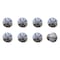 Homeroots Set of Eight Blue And White Ceramic And Metal Drawer Pull Knobs, 8PK 544432 - alternate 2