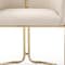 Homeroots Beige and Gold Faux Leather and Metal Partially Open Back Dining Arm Chair 719093 - alternate 4