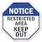Signmission Notice Restricted Area Keep Out, 10 Inch X 10 Inch, Aluminum Metal Signs OC-A-10-176 - alternate 1