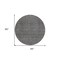 Homeroots 8' Charcoal And Gray Round Abstract Washable Indoor Outdoor Area Rug 594925 - alternate 2