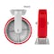 Hyw Products Heavy Duty Caster 8in Red Polyurethane on Cast Iron Wheel, Rigid 40-80R-A1-PC(R) - alternate 2