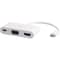 C2G C2G USB C to HDMI and VGA Adapter Converter with Power Delivery - White 26885 - alternate 1