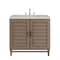James Martin Vanities Portland 36" Single Vanity, Whitewashed Walnut, w/ 3 CM Siberian Silestone Top 620-V36-WW-3SFR - alternate 1