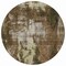 Homeroots 8' Brown Black And Beige Round Abstract Washable Indoor Outdoor Area Rug 603157 - alternate 4