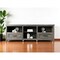 Homeroots 70" Dark Brown Wood Enclosed and Open Storage TV Stand 632586 - alternate 3