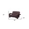 Homeroots 56in Brown And Dark Brown Faux Leather Love Seat 329512 - alternate 3