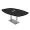 Skutchi Designs Arc Boat Conference Table, 45 in W, 72 in L, Black HAR-ABOT-48x72-DOU-U999T19-ESIL - alternate 1