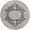 Homeroots 8' Black And Ivory Round Oriental Washable Indoor Outdoor Area Rug 597724 - alternate 3