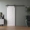 Sartodoors Barn Door 36 x 80 inches, BASIC 9801 White, 6.6FT Rail Track Heavy Hardware Set, Solid Panel Inte BASIC9801BD-B-SKIN-36 - alternate 3