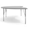 Flash Furniture Wren 72 in x 48 in Kidney Adjustable Height Activity Table, Thermal Laminate Top, Short Legs, Gray XU-A4872-KIDNY-GRY-T-P-GG - alternate 4