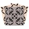 Homeroots 6" X 6" Light Grey And Cream Orchid Peel And Stick Removable Tiles 390745 - alternate 3