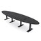 Skutchi Designs 12 Person Conference Table With Power Unit | 14' Oval Table | Harmony Series HAR-OVL-48X168-T.BK-WA7949-EBLK - alternate 1