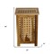 Homeroots 24" Brown Solid Wood Laundry Hamper With Lid 383587 - alternate 4