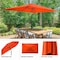 Pure Garden 10 Rectangular Patio Umbrella, Orange 50-LG1280 - alternate 6