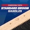 Marshalltown 24 in Wood Backed Concrete Broom, Natural Horsehair Bristles 6597 - alternate 2