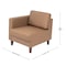 Flash Furniture HERCULES Artemis Cognac LeatherSoft Left Arm Reception Chair, 2 AC Outlets/1 USB/1 USB-C Ports ZB-8921C-LA-COGNAC-GG - alternate 4