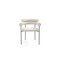 Homeroots Set of Two Light Gray and Gunmetal Boucle and Stainless Steel Open Back Dining Arm Chairs, 2PK 719096 - alternate 1