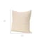Homeroots 22" Cream Cotton Blend Throw Pillow Cover with Texture 608199 - alternate 3