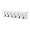 Homeroots 39in Classic White Wood Six Hook Hanging Coat Rack 397696 - alternate 3