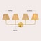 Jonathan Y Malaya 31.5" 4-Light Bohemian Coastal Metal Pleated Paper Shade LED Vanity Light, Beige/Brass Gold JYL1617A - alternate 4