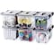 Lifemaster Stackable Storage Box Set, 12 Qt, Nestable, Wheels, Pull-Out Base, Clear, 6PK LIFCTN12 - alternate 1