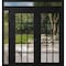 Vdomdoors Front Exterior Prehung Metal-Plastic Double Doors Clear Glass / MANUX 8151 Matte Black / Office Com MANUX8151DEXD-BLK-W72+12xH80+14-RH-I - alternate 1