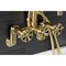 Kingston Brass Wall Mount Clawfoot Tub Faucet, Brushed Brass AE8457RX - alternate 2