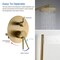Kibi Circular Pressure Balanced 2-Function Shower System, Rough-In Valve KSF403BB - alternate 6