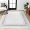 Jonathan Y Athens Classic Border Marble Pattern High-Low Silver/Gold 4 ft. x 6 ft. Area Rug CAR102C-4 - alternate 1