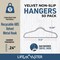 Lifemaster Velvet Non-Slip Hangers, Heavy Duty, 360 Deg Swivel Hook, Space-Saving, Black, 50PK LMGR50Y - alternate 2