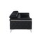Homeroots 89" Black Italian Leather Solid Wood Sofa 720449 - alternate 4