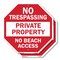 Signmission No Trespassing Private Property No, 10 inch X 10 inch, Aluminum Metal Signs, 2PK OC-A-2PACK-10-91 - alternate 1
