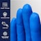 Safety Zone Latex Powder Free 14 mil Extended Cuff Exam Gloves - Blue, Med - Case of 500 HER005 - alternate 2