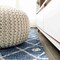 Jonathan Y Nokat Tribal Bohemian Blue/Ivory 2 ft. x 10 ft. Indoor/Outdoor Runner Rug SMB131C-210 - alternate 2