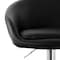 Elama 2 Piece Adjustable Faux Leather Bar Stool in Black with Chrome Base ELM-702-BLK - alternate 4