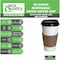 Ecoquality 20oz White Paper Coffee Cups with Black Dome Lids and Sleeves - For Home, Office, 100PK EQ20WHTPCBDLS-100 - alternate 3