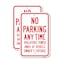 Signmission No Parking Any Time Violators Will Be Towed Away A, 12'' X 18'' 2 Signs, Heavy Gauge Aluminum, 2PK A-1218-2PACK-25061 - alternate 1