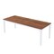 Homeroots 46" Brown and White Wood and Iron Dining Table 635742 - alternate 1